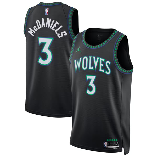 Jaden McDaniels Minnesota Timberwolves Soccer Intl Brand Unisex Swingman Jersey - Statement Edition - Black