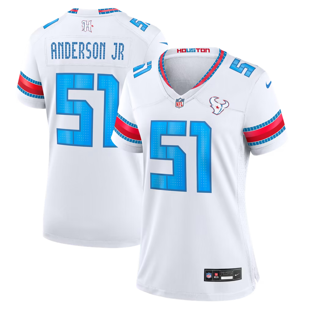 Will Anderson Jr. Houston Texans Soccer Intl Women's 2026 Rivalries Collection Game Jersey - White