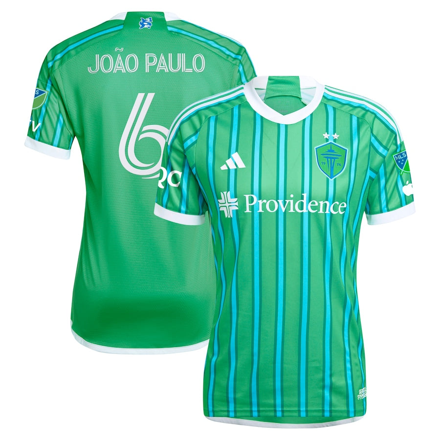 Joao Paulo Seattle Sounders FC 2024 The Anniversary Kit  Player Shirt – Green