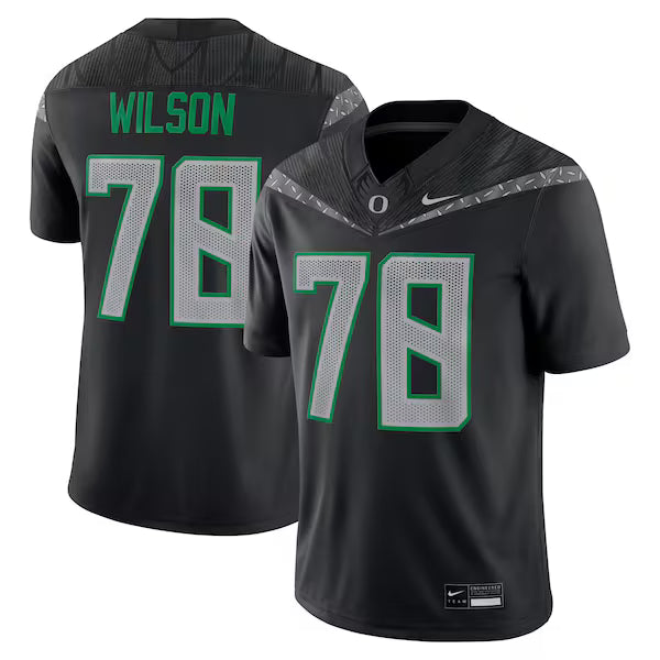 Gernorris Wilson Oregon Ducks Soccer Intl Home Game Jersey - Black