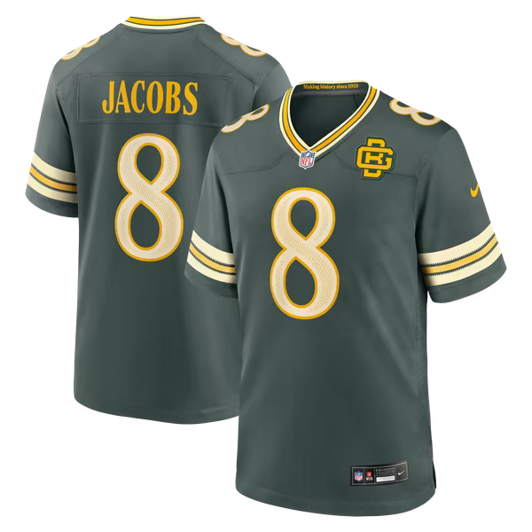 Josh Jacobs Green Bay Packers Soccer Intl 2026 Rivalries Collection Game Jersey - Green
