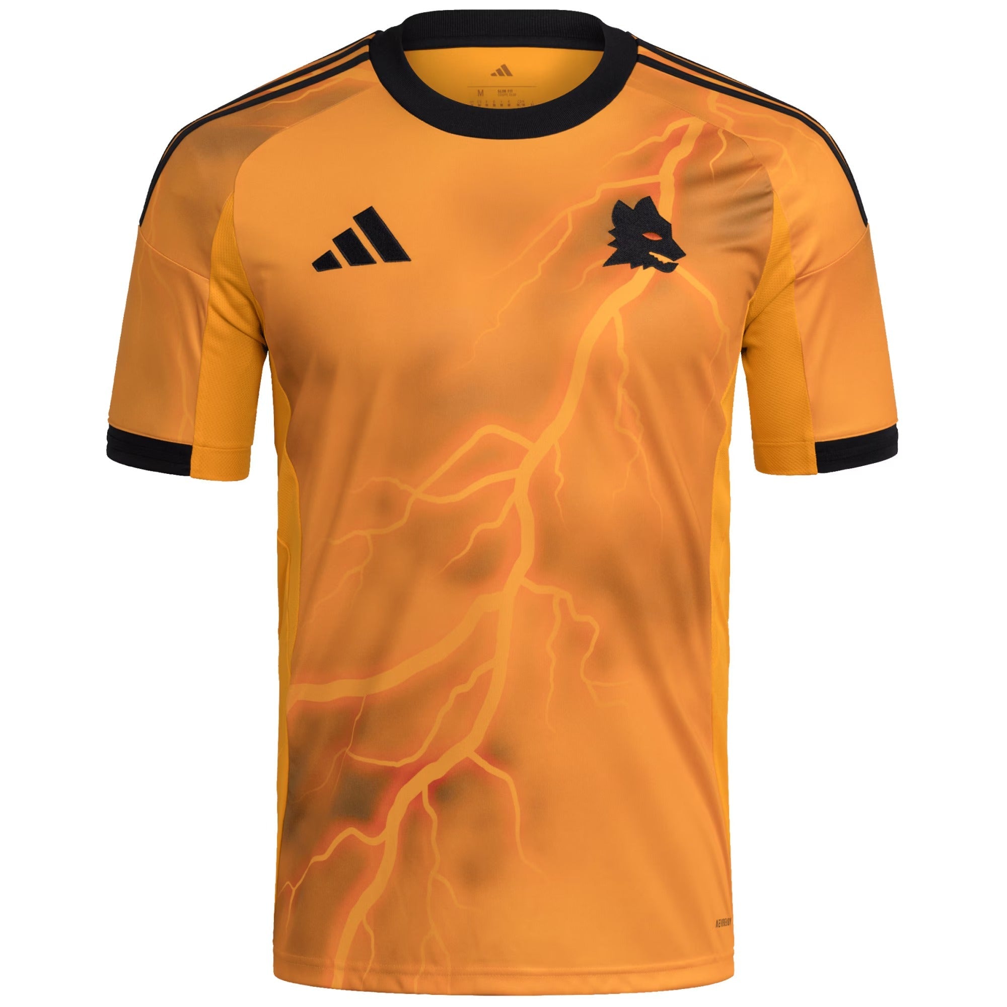 AS Roma adidas 2025/26 Away Custom Soccer Shirt – Authentic Short Sleeve - Orange