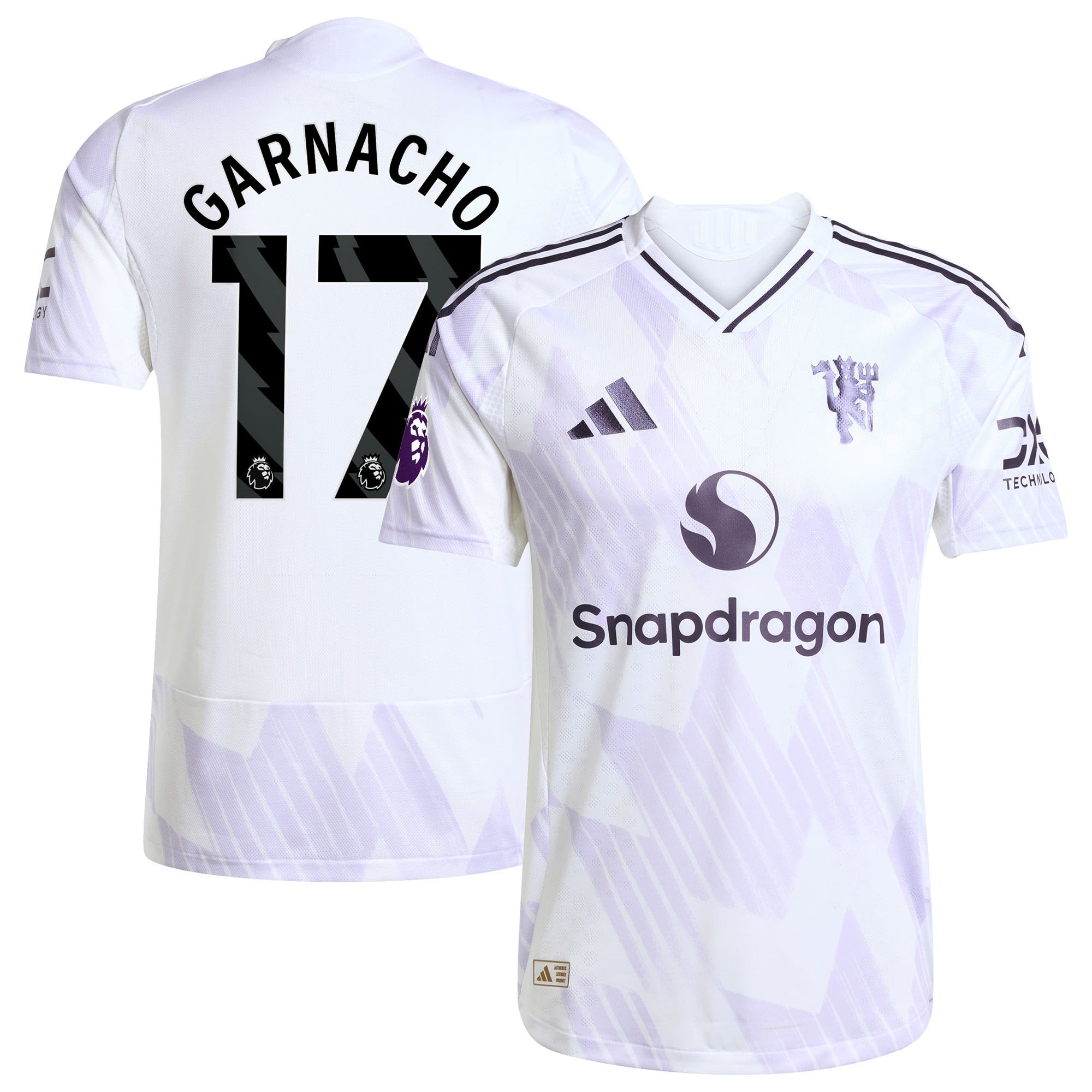 Alejandro Garnacho Manchester United adidas 2025/26 Away Player Soccer Shirt - White
