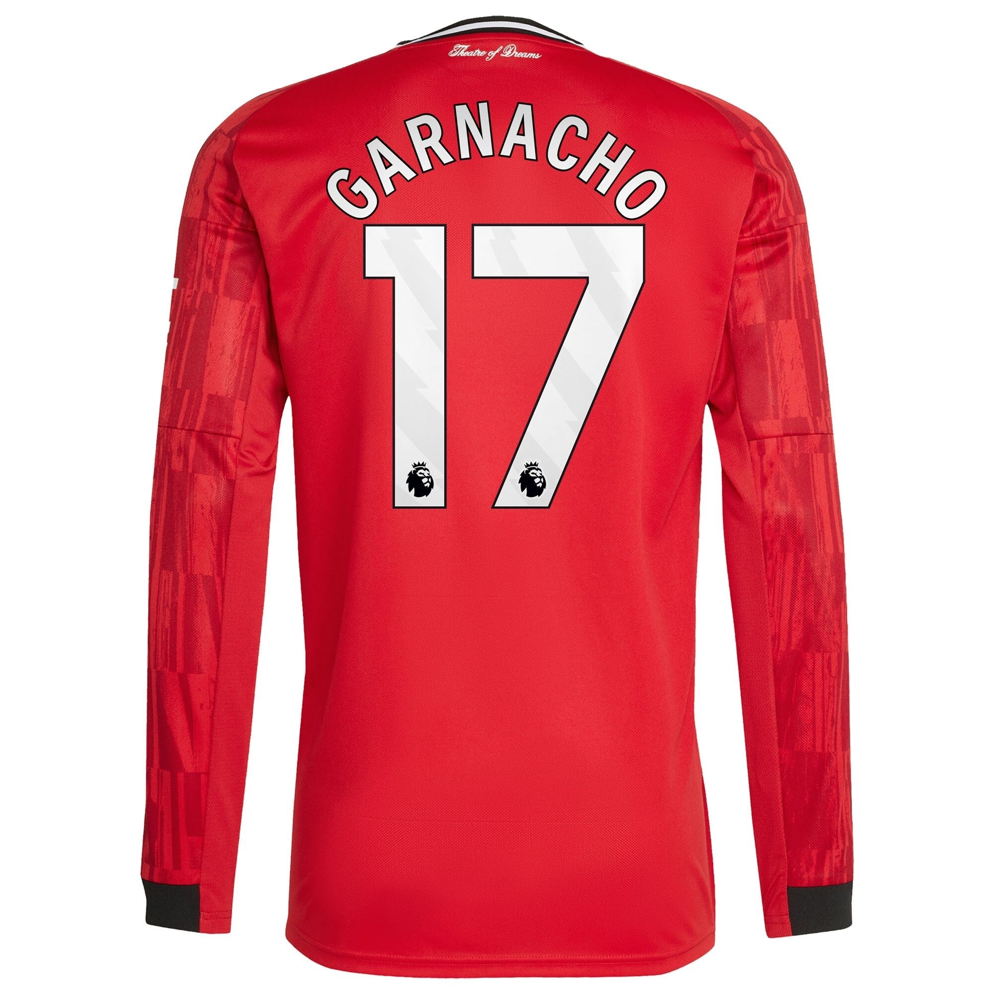 Alejandro Garnacho Manchester United adidas Home 2025/26 Player Long Sleeve Soccer Shirt - Red