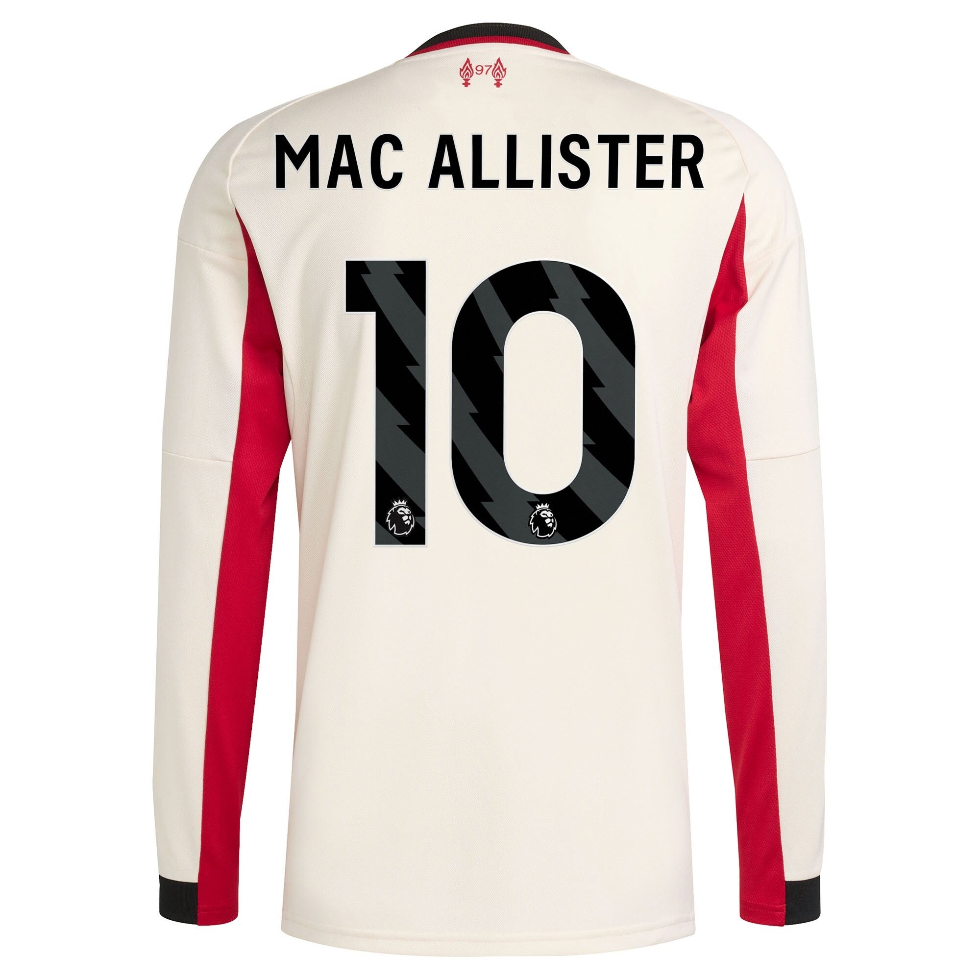 Alexis Mac Allister Liverpool adidas 2025/26 Away Long Sleeve Player Soccer Shirt - White