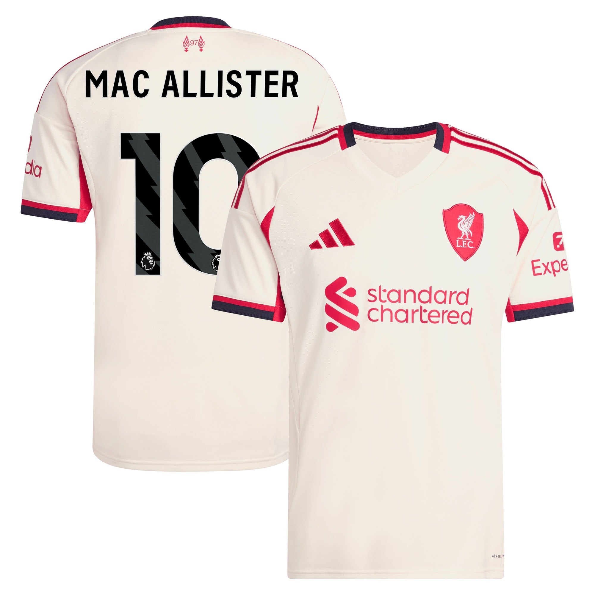 Alexis Mac Allister Liverpool adidas 2025/26 Away Player Soccer Shirt - White