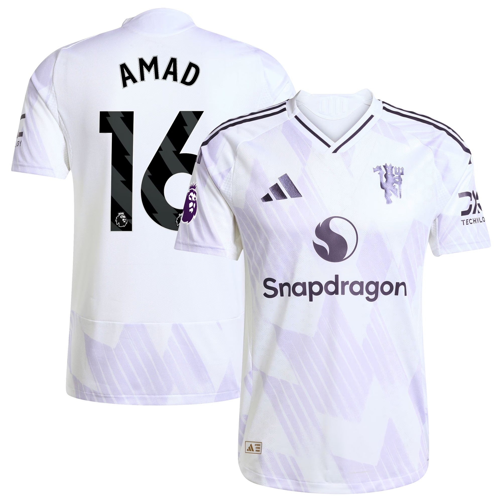Amad Diallo Manchester United adidas 2025/26 Away Player Soccer Shirt - White