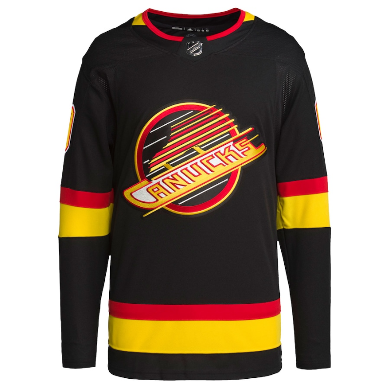 Vancouver Canucks Team 2022 Custom Jersey Pro Official- Black - Jersey Teams World