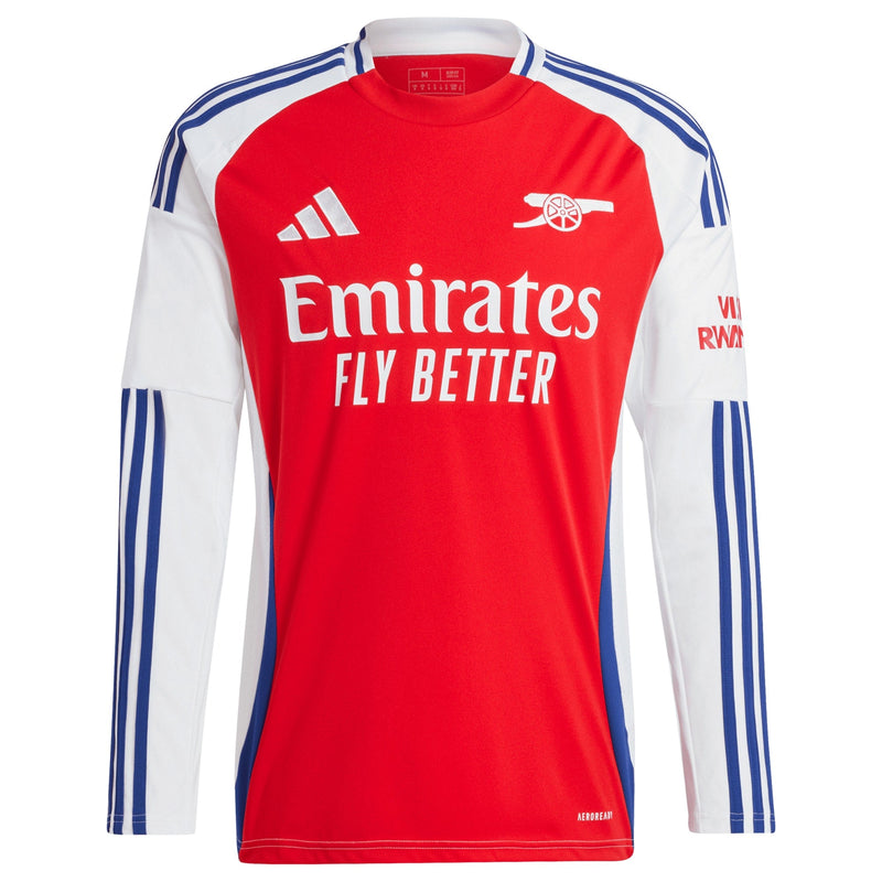 Arsenal adidas 2024/25 Home Long Sleeve Custom Jersey – Red