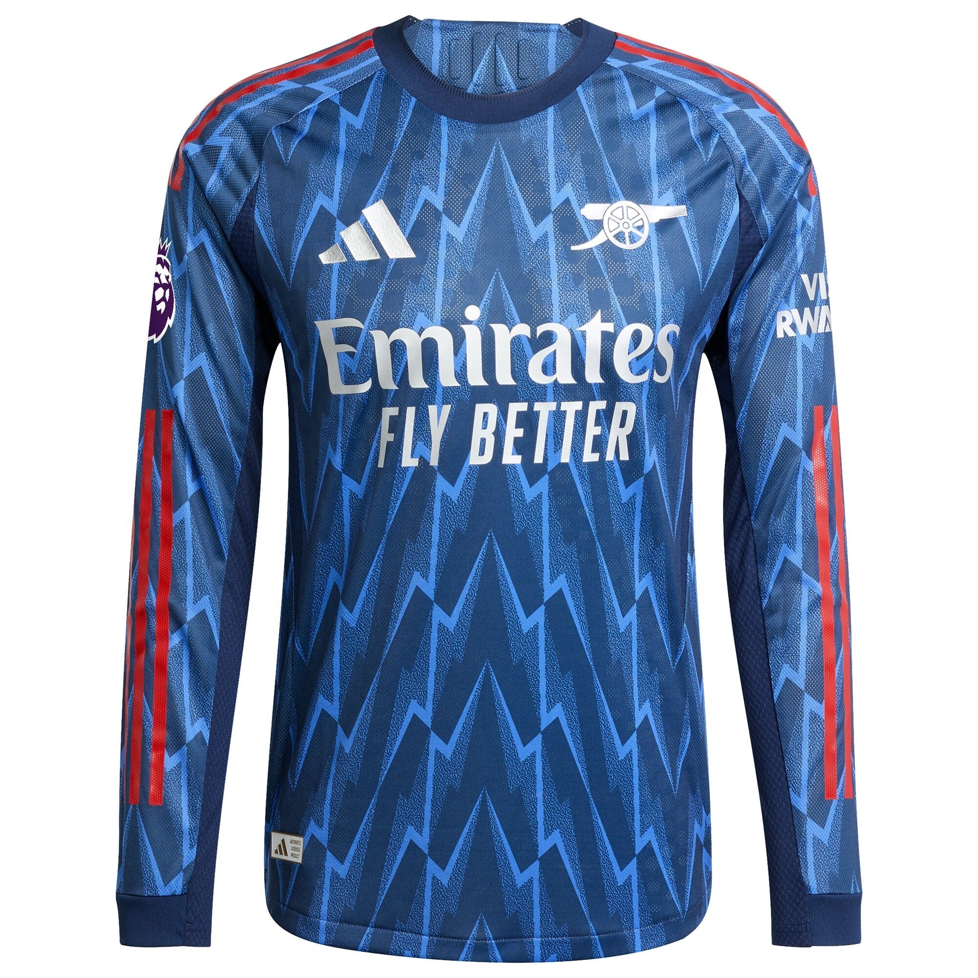 Arsenal adidas 2025/26 Away Long Sleeve Soccer Shirt with Patch - Blue