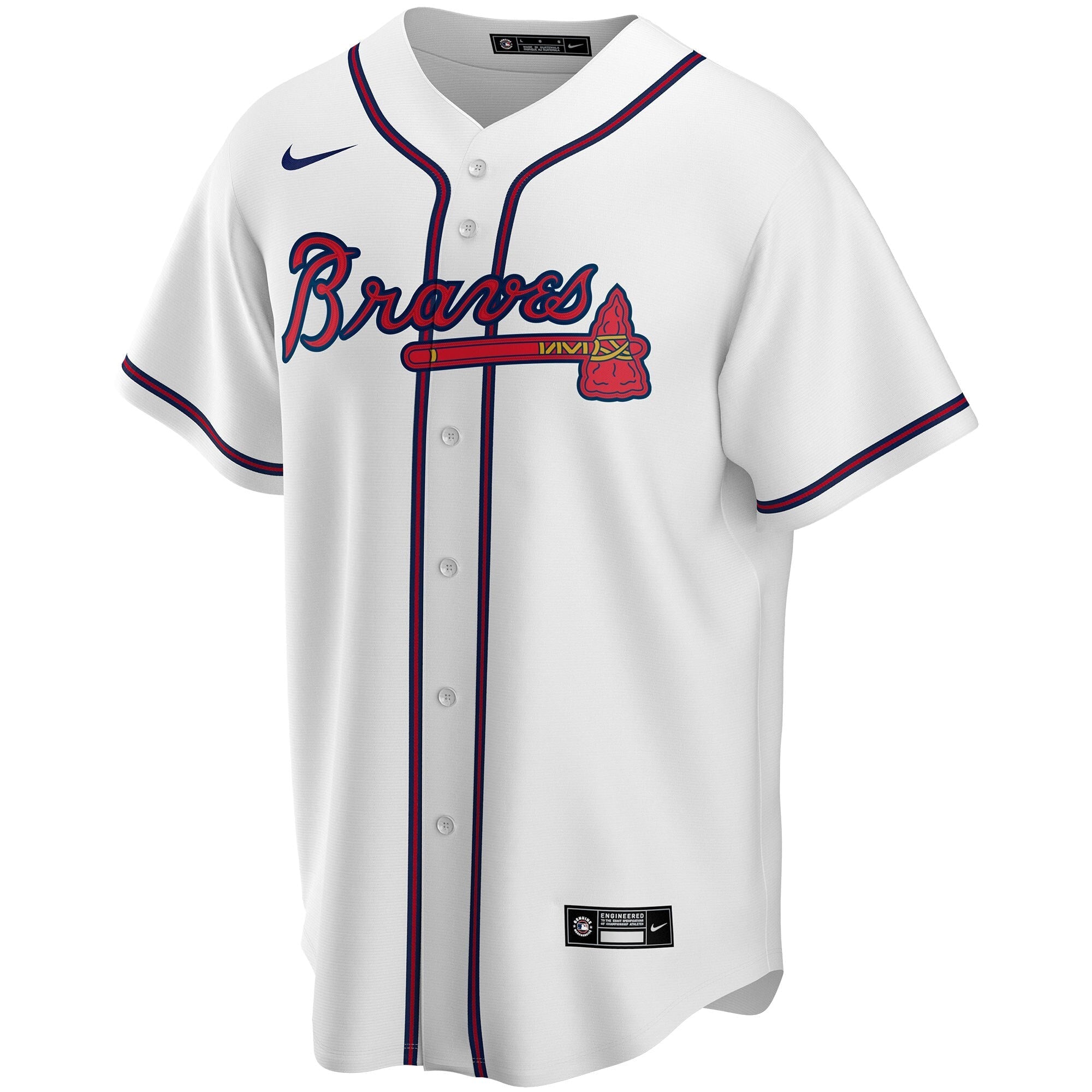 Atlanta Braves Home Custom Shirt - White