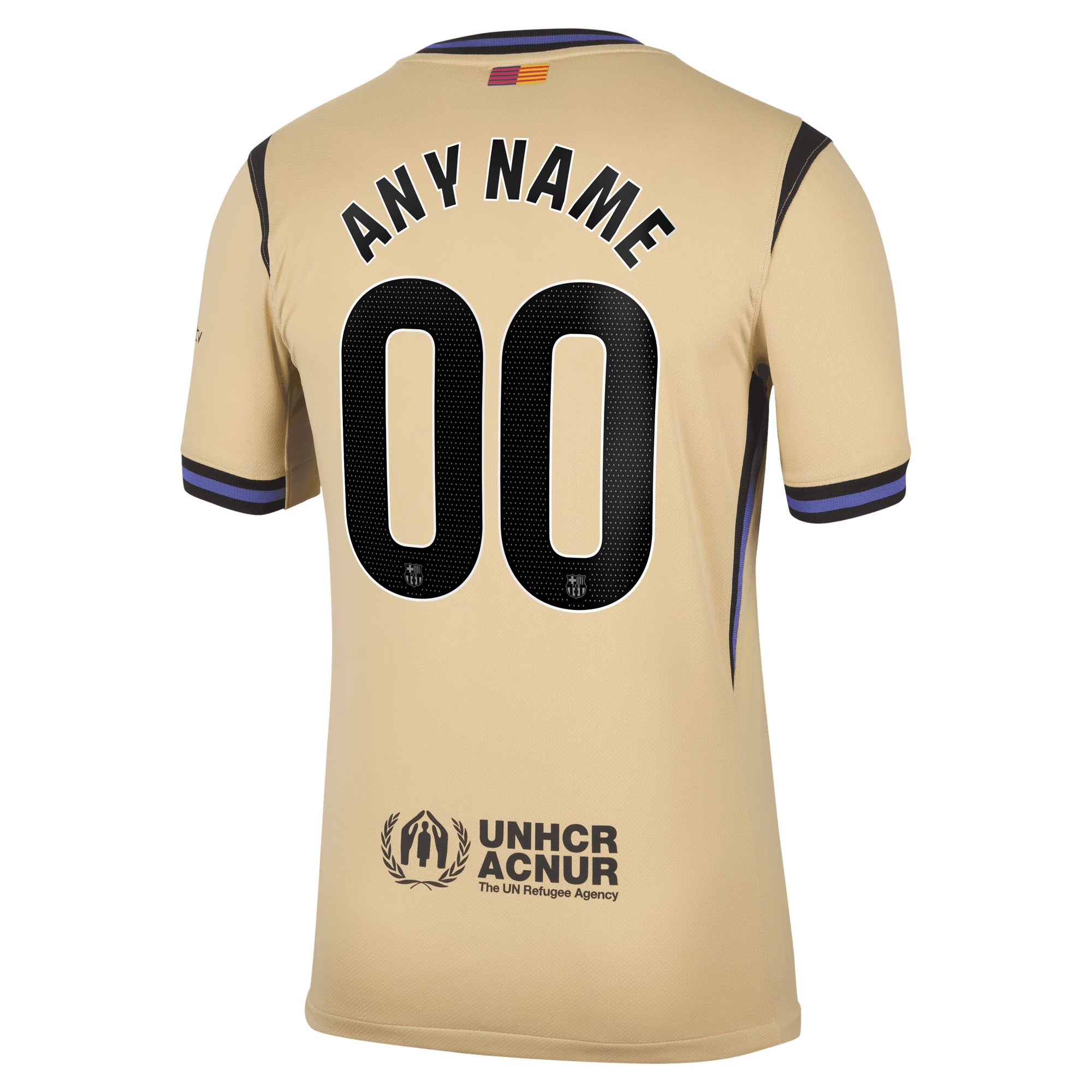 Barcelona 2025/26 Away Stadium Custom Soccer Shirt - Gold