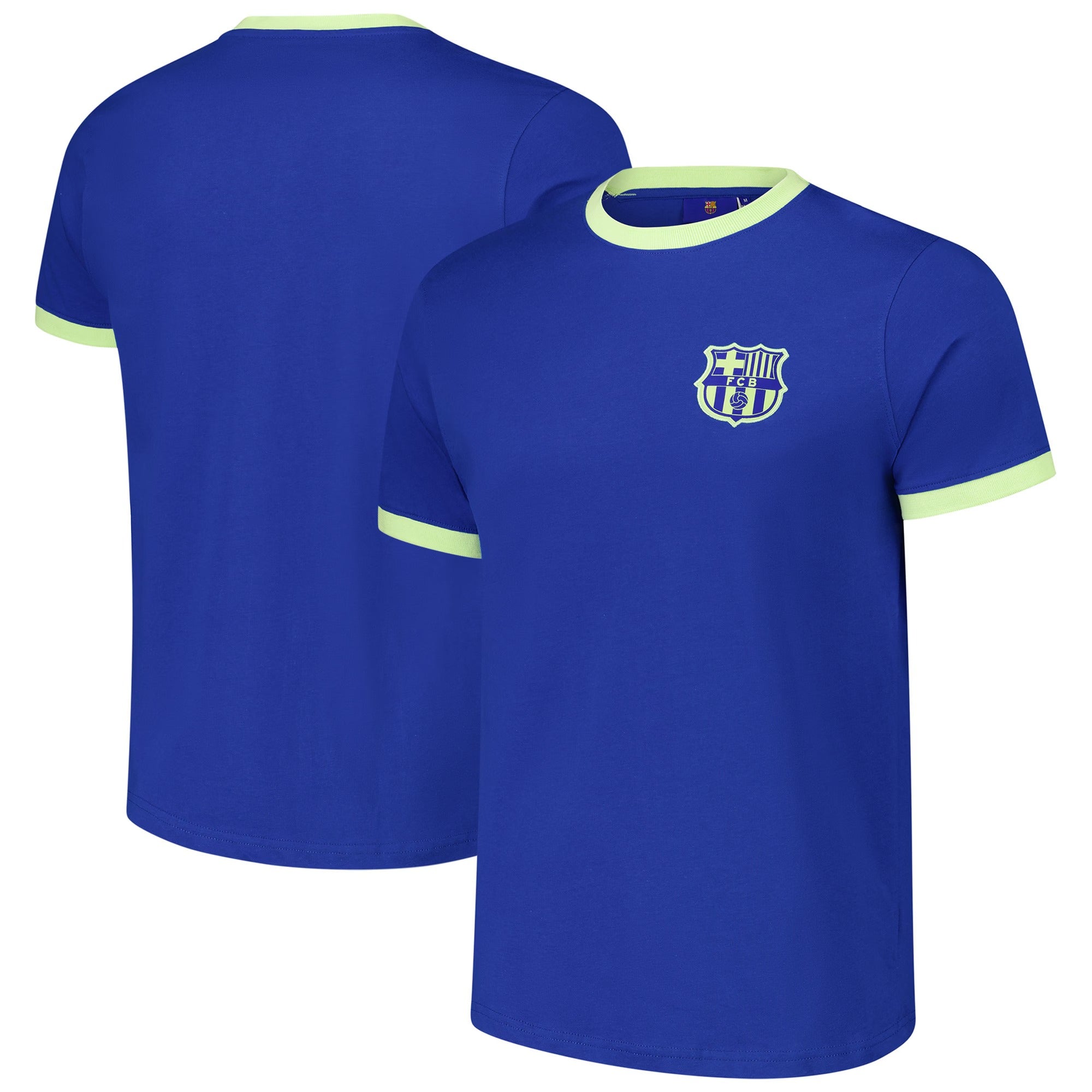Barcelona Goal Line Ringer Adults T-Shirt - Royal