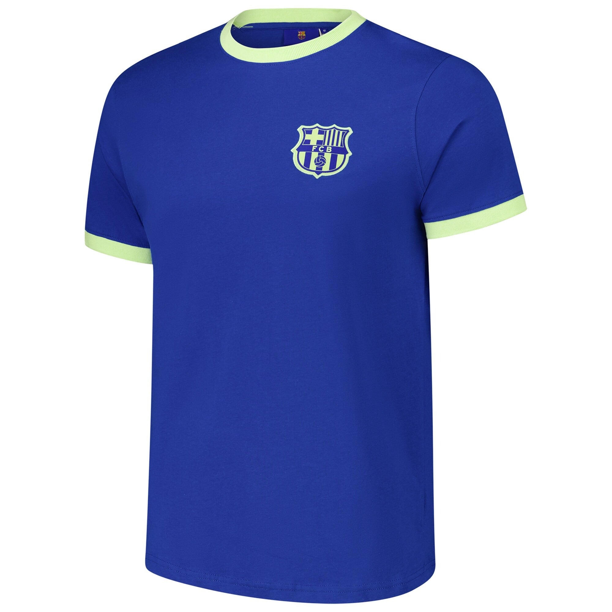 Barcelona Goal Line Ringer Adults T-Shirt - Royal