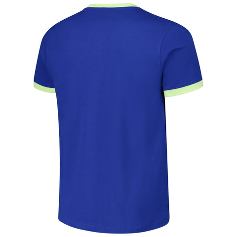 Barcelona Goal Line Ringer Adults T-Shirt - Royal