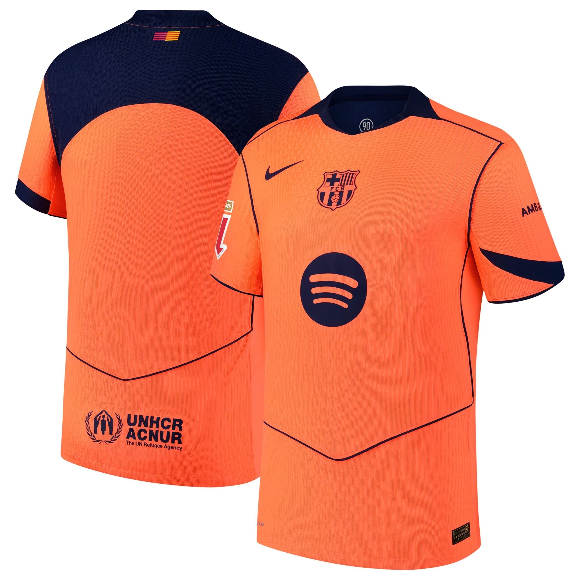 Barcelona teams 2025/26 Third Soccer Shirt with Patch - Orange