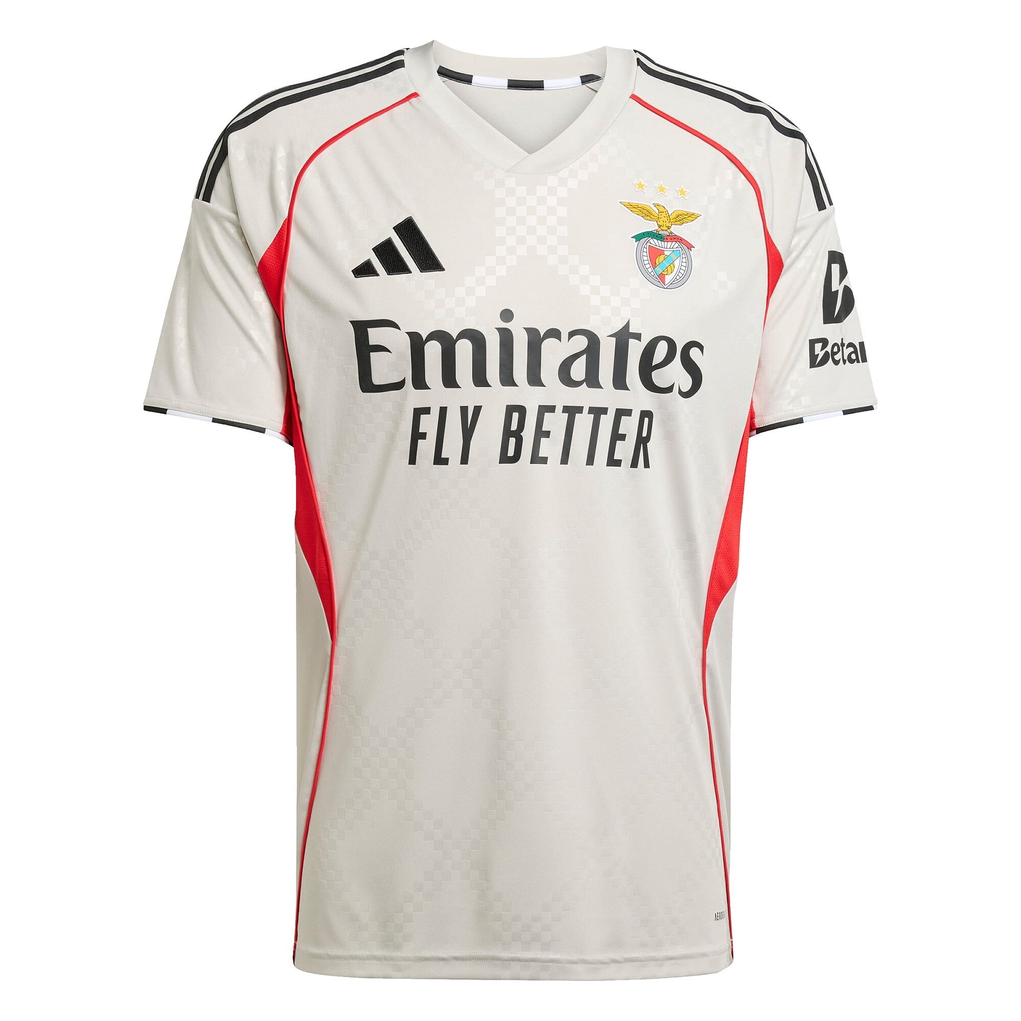 Benfica adidas 2025/26 Away Custom Soccer Shirt - Gray