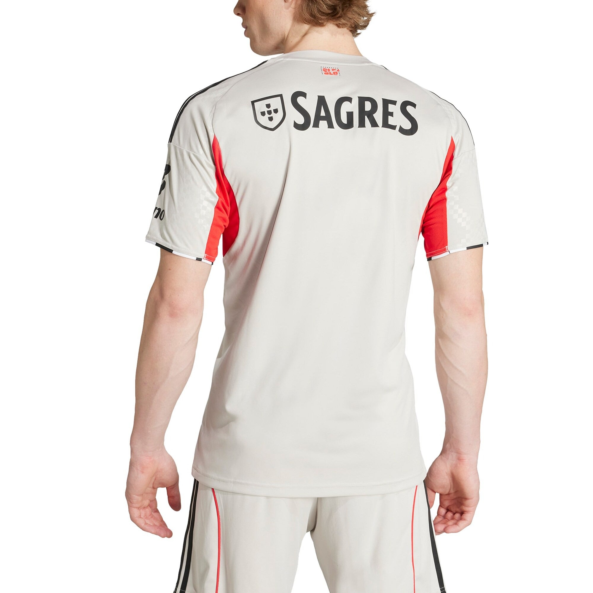 Benfica adidas 2025/26 Away Custom Soccer Shirt - Gray