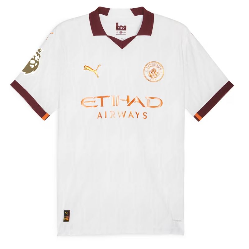 Bernardo Silva Manchester City Shirt 2023/24 Away Jersey - White