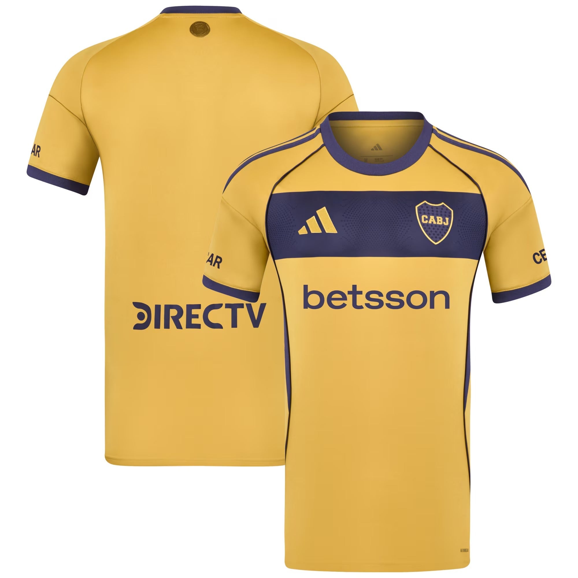 Boca Juniors adidas 2025/26 Away Custom Soccer Shirt - Yellow