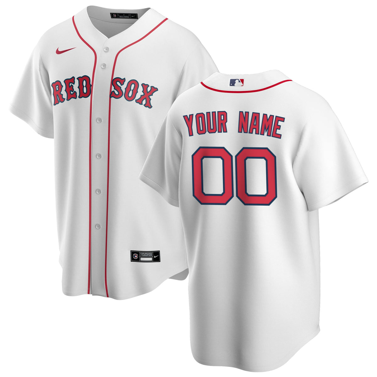 Boston Red Sox Home Custom Shirt - White