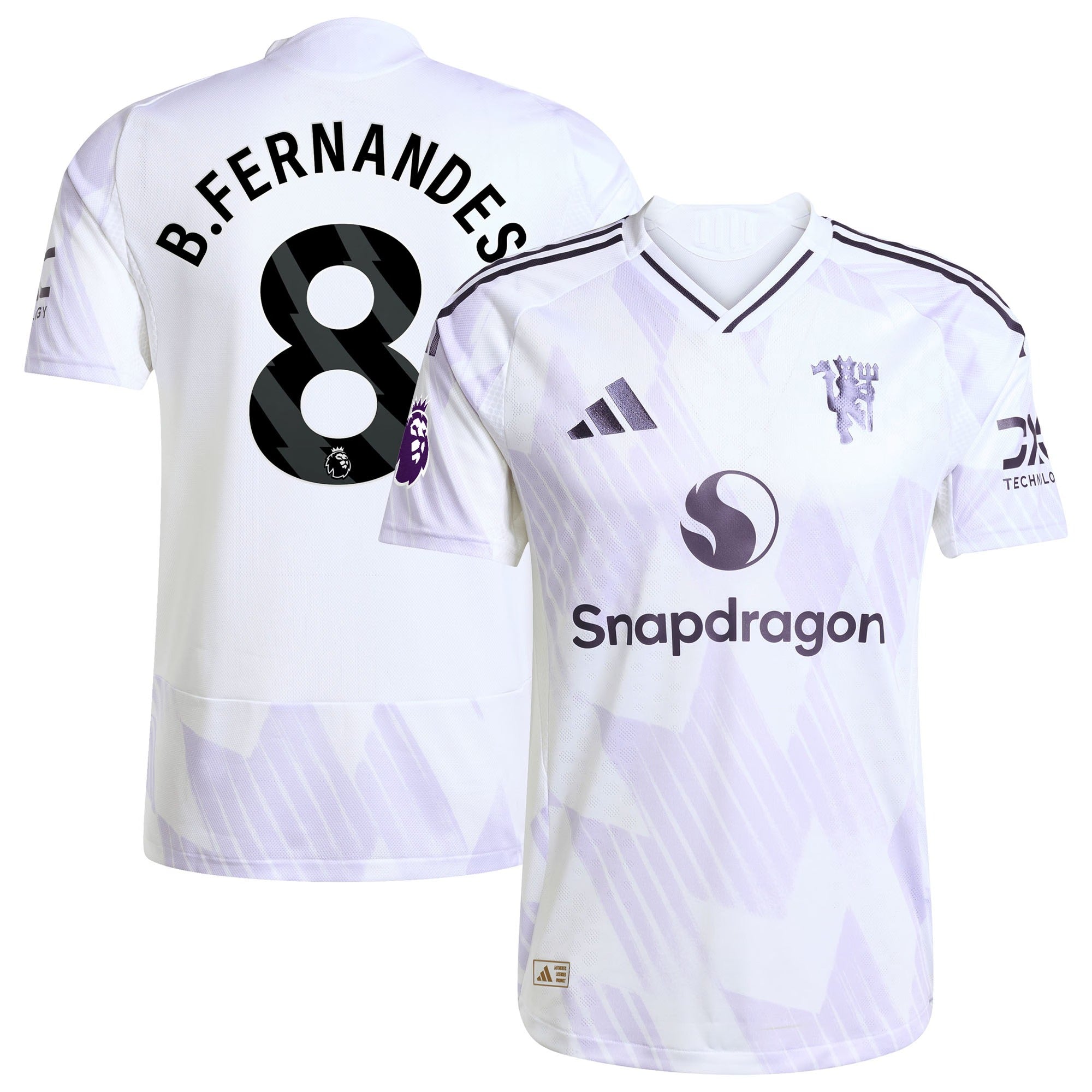 Bruno Fernandes Manchester United adidas 2025/26 Away Player Soccer Shirt - White