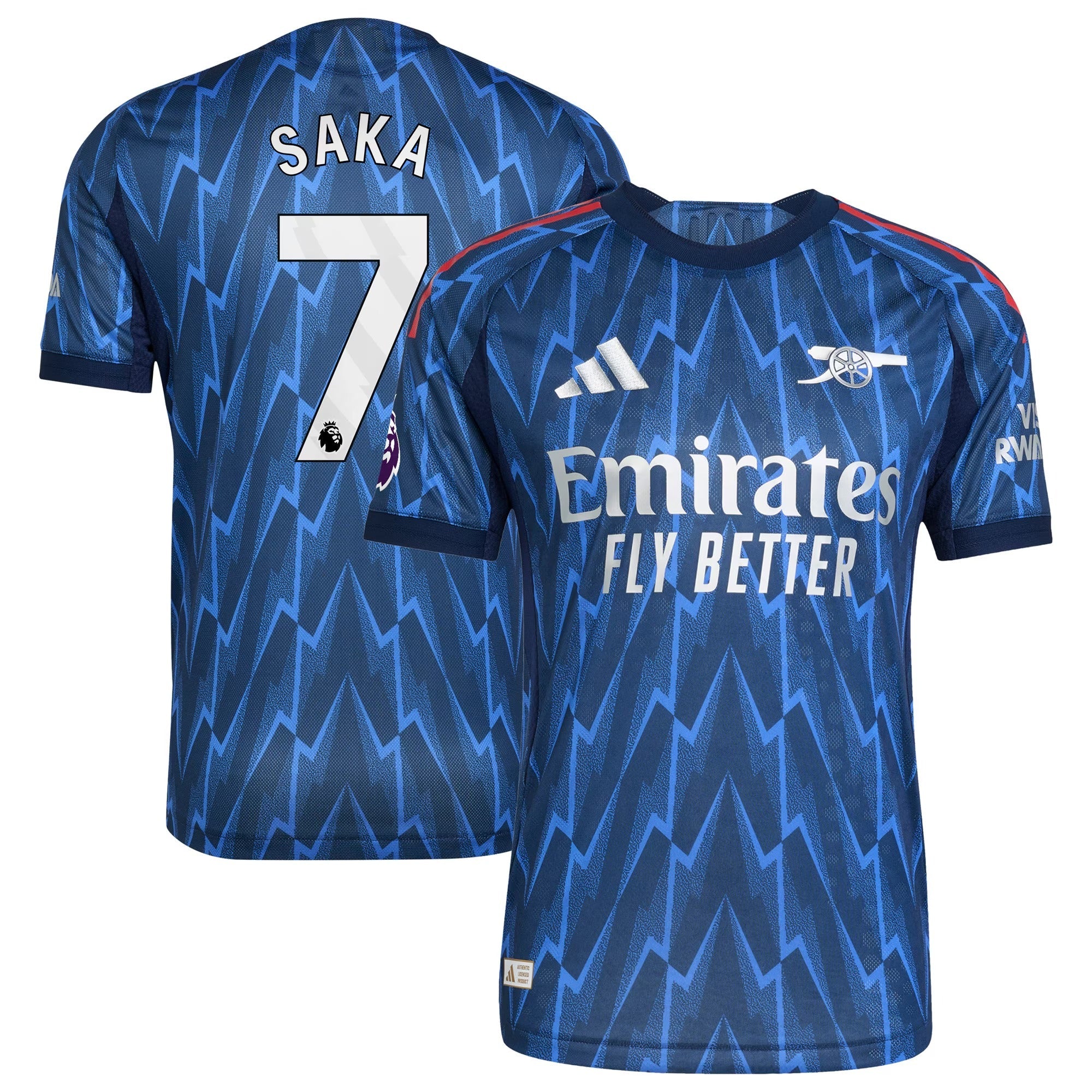 Bukayo Saka Arsenal adidas 2025/26 Away Player Soccer Shirt - Blue