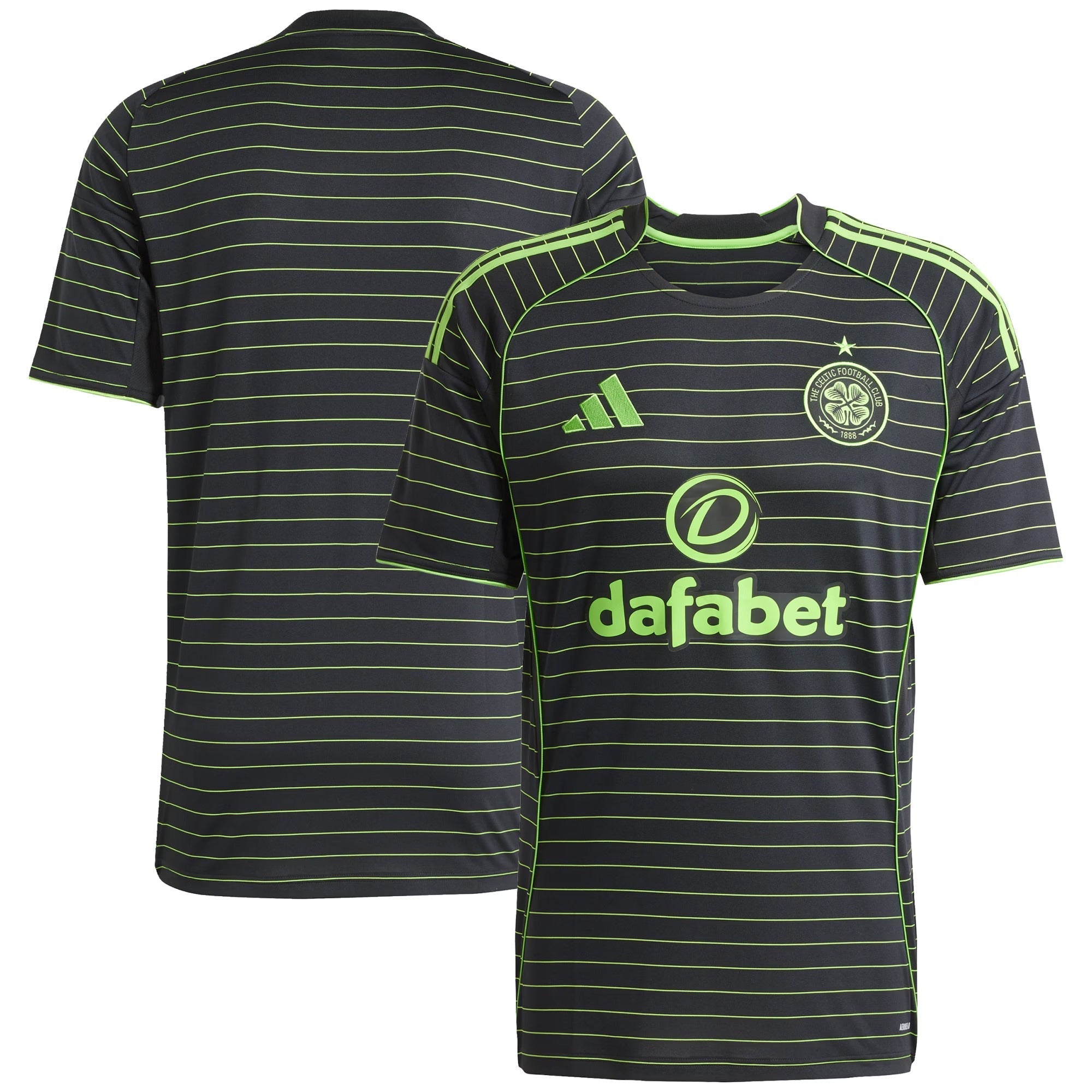 Celtic adidas 2025/26 Away Custom Soccer Shirt - Black