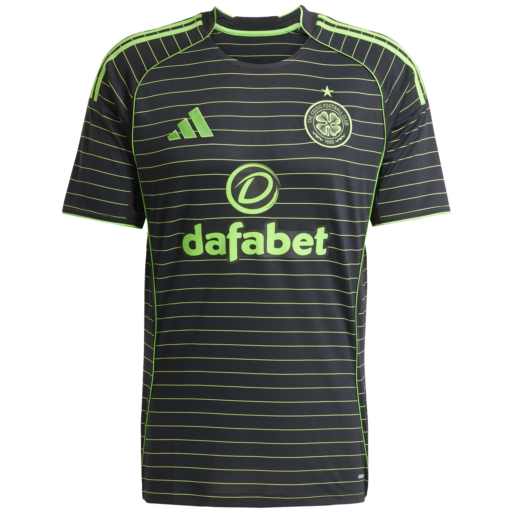 Celtic adidas 2025/26 Away Custom Soccer Shirt - Black