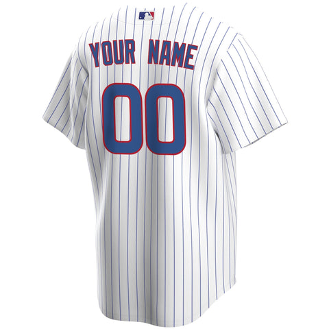 Chicago Cubs Home Custom Shirt - White