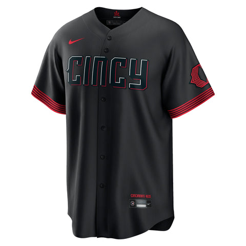 Cincinnati Reds City Connect Custom Shirt - Black