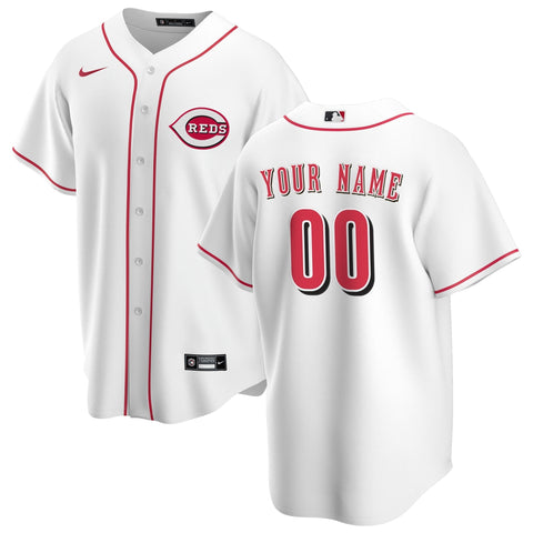 Cincinnati Reds Home Custom Shirt - White