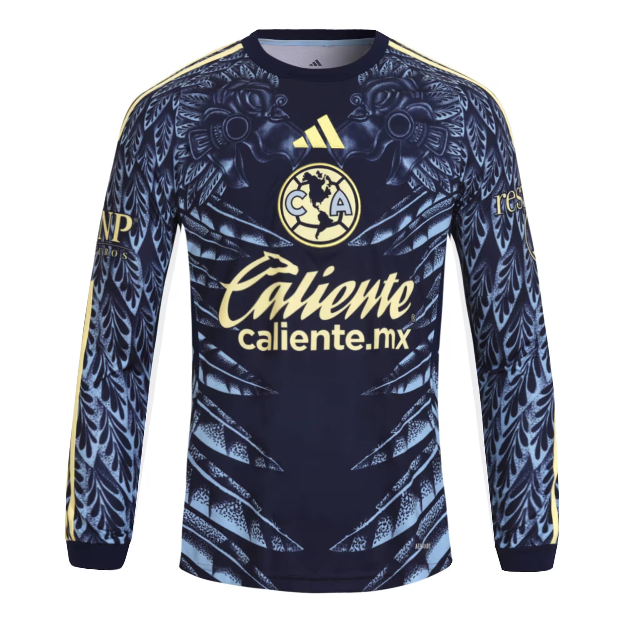 Club America adidas 2025/26 Away Long Sleeve Soccer Shirt - Navy