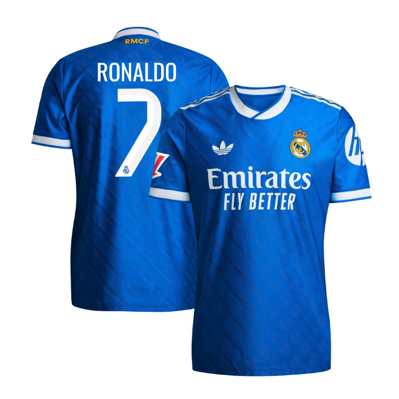 Cristiano Ronaldo 7 Real Madrid adidas 2025/26 Third Player Soccer Shirt - Blue