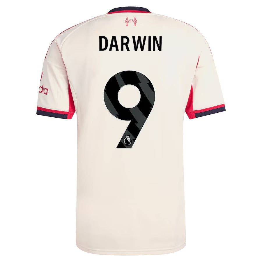 Darwin Núñez Liverpool adidas 2025/26 Away Player Soccer Shirt - White