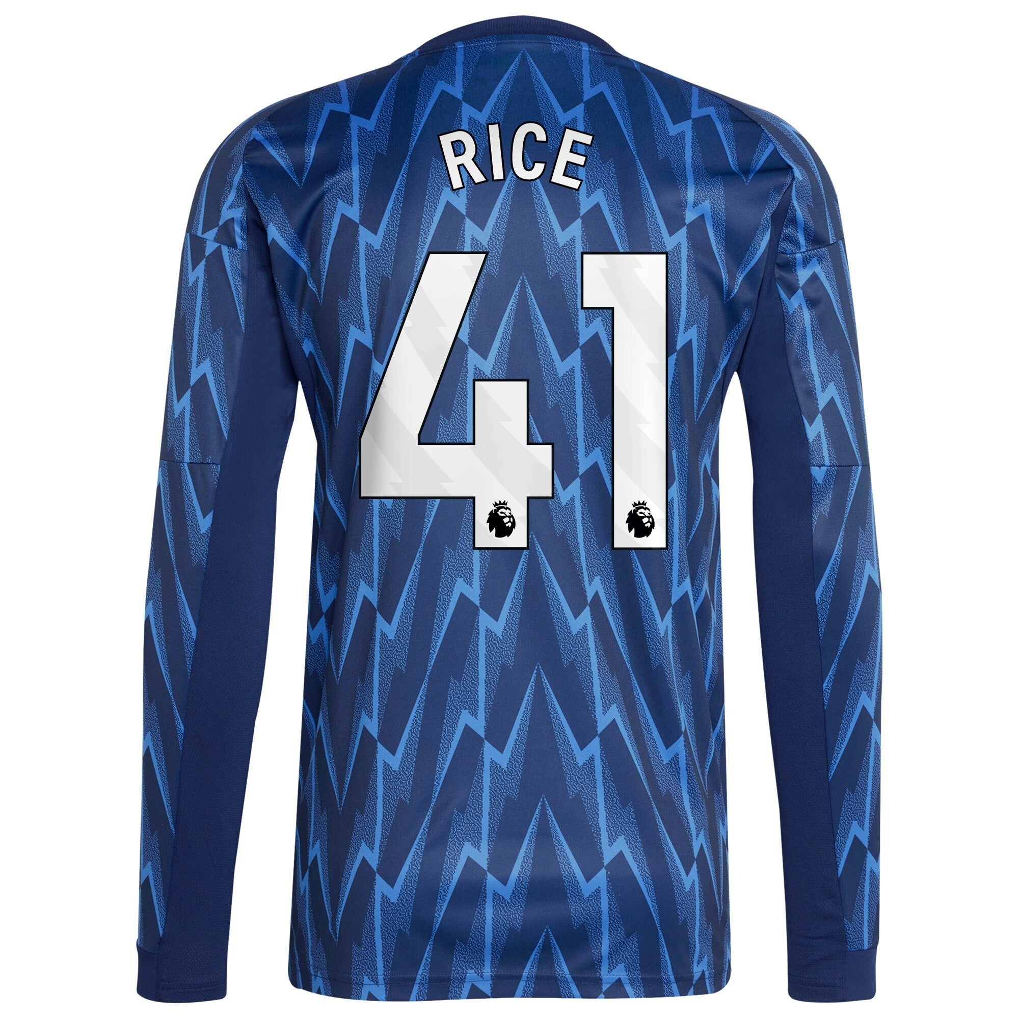 Declan Rice Arsenal adidas 2025/26 Away Long Sleeve Player Soccer Shirt - Blue