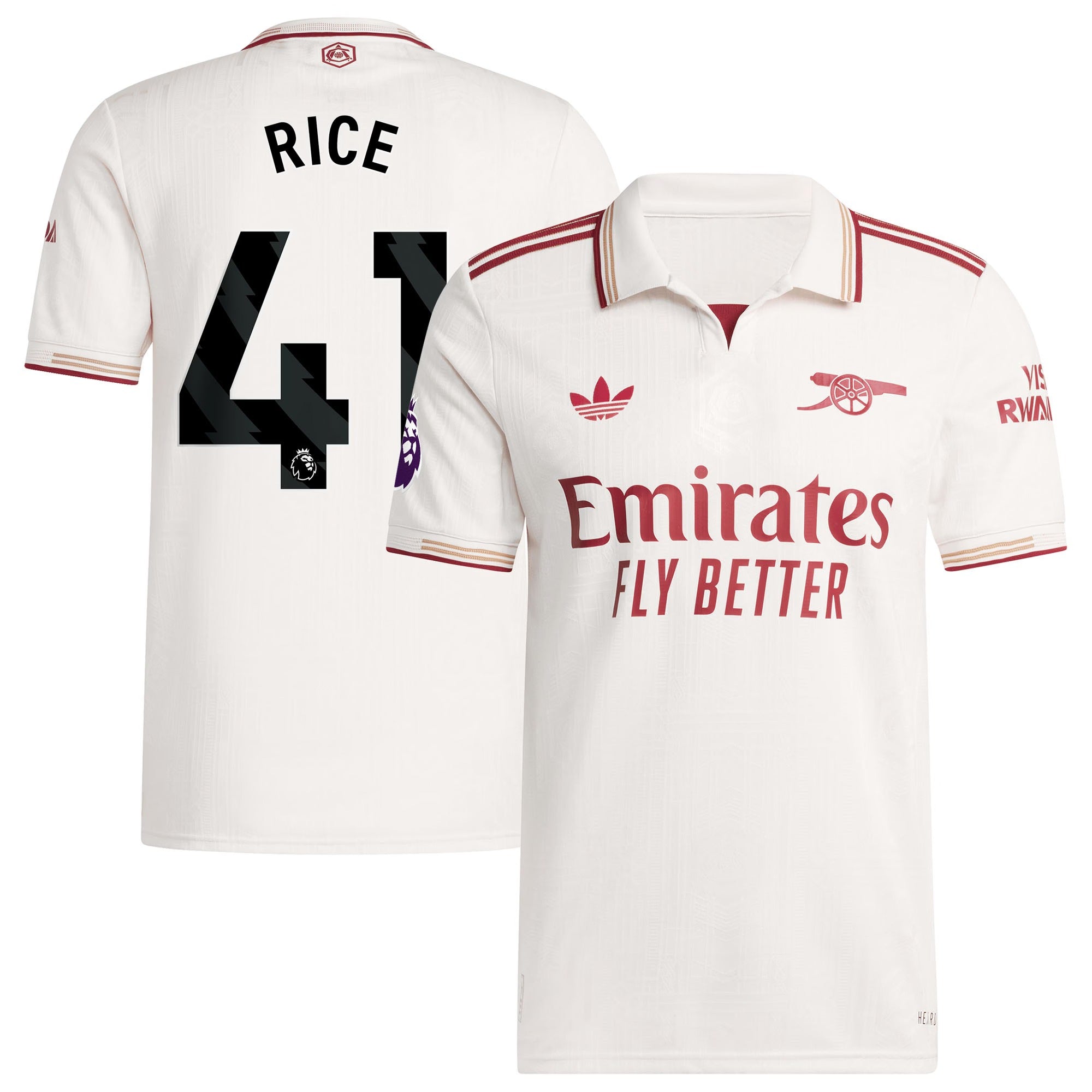 Declan Rice Arsenal adidas 2025/26 Third Player Soccer Shirt - White