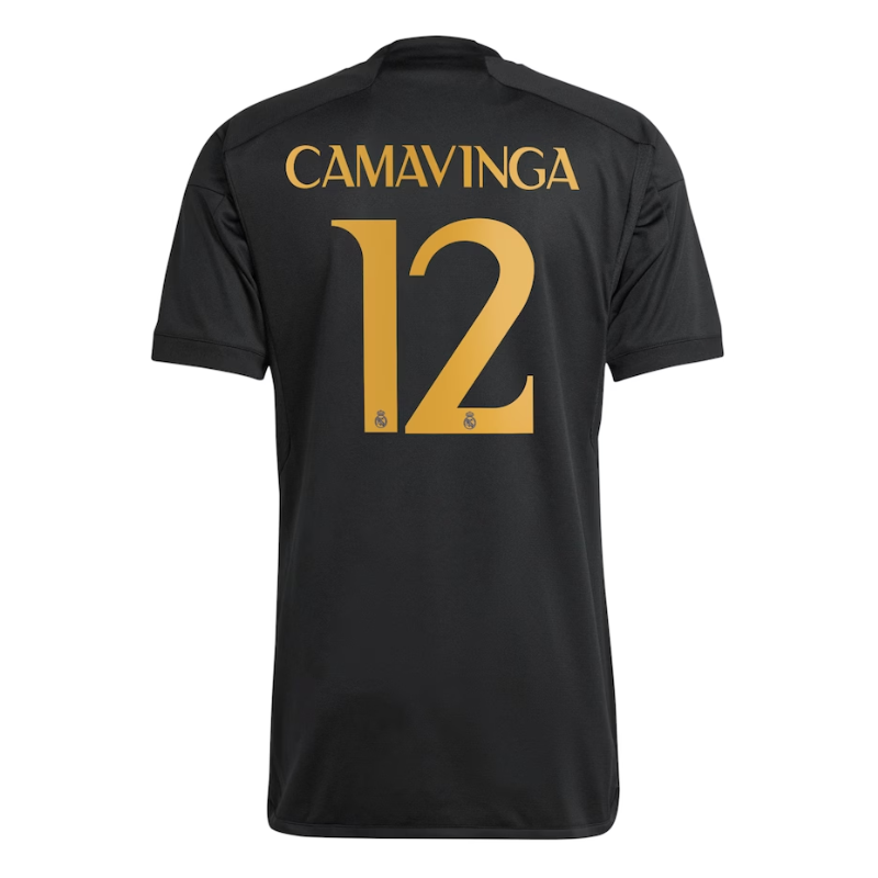 Eduardo Camavinga Real Madrid Adidas 2023/24 Third Player Jersey - Black