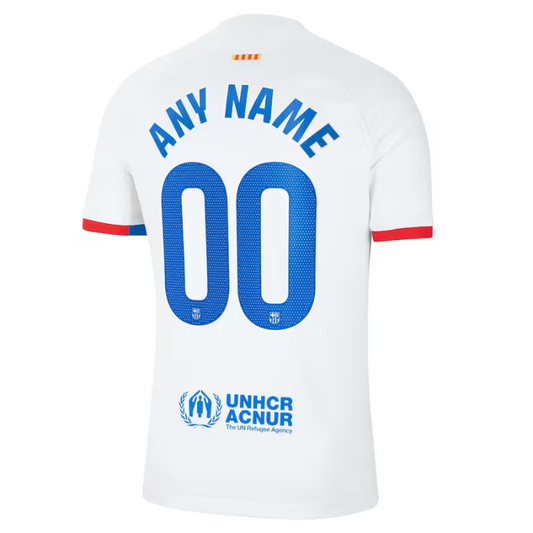 Fc Barcelona 2023/24 Away Custom Shirt - White
