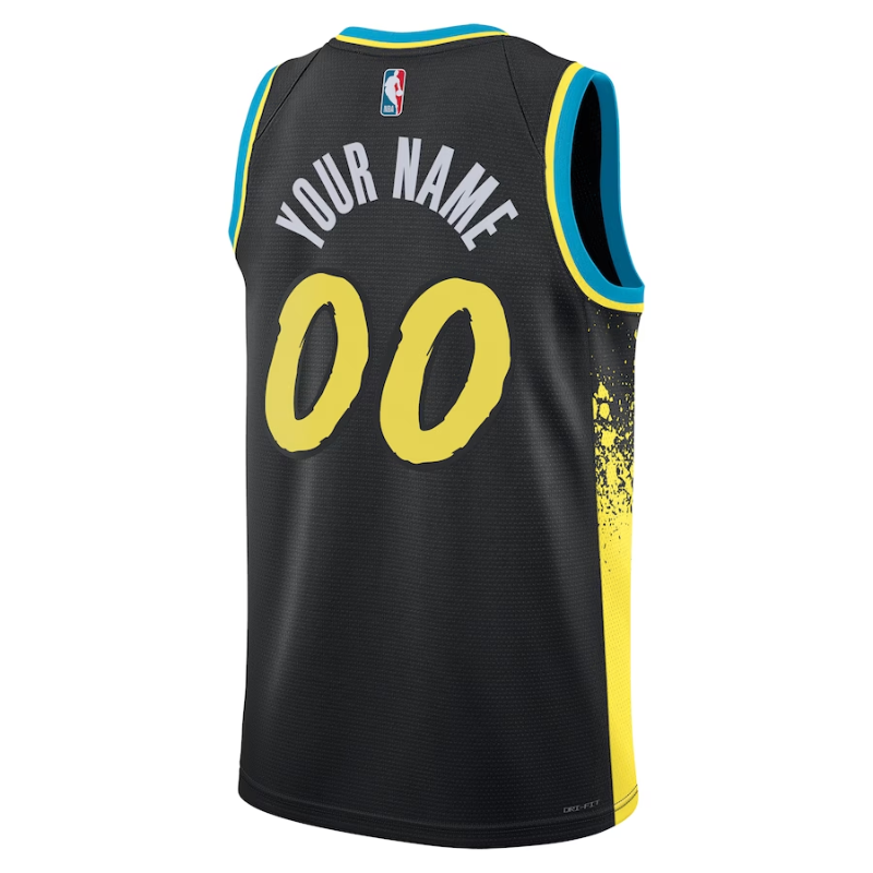 Indiana Pacers Unisex 2023/24 Custom Swingman Jersey - Black - City Edition