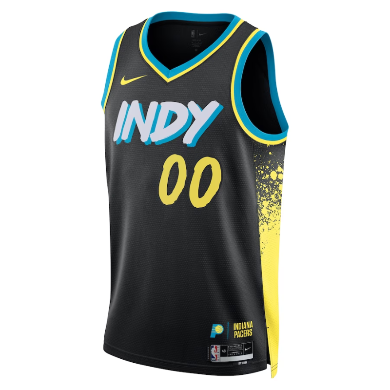 Indiana Pacers Unisex 2023/24 Custom Swingman Jersey - Black - City Edition