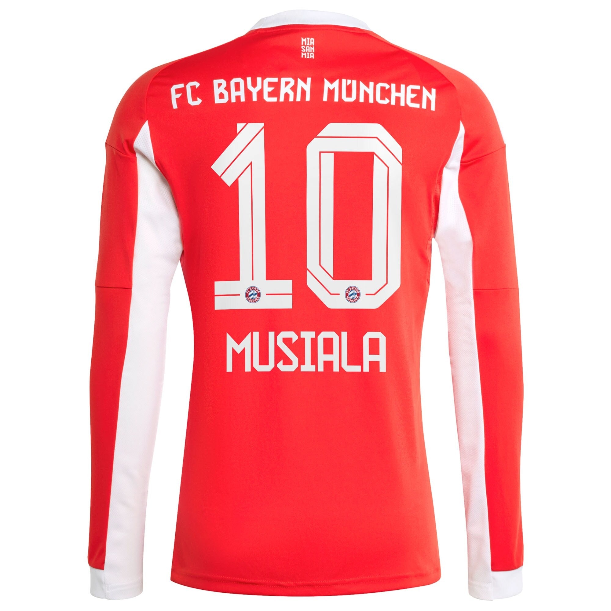 Jamal Musiala Bayern Munich adidas Home 2025/26 Long Sleeve Player Soccer Shirt - Red