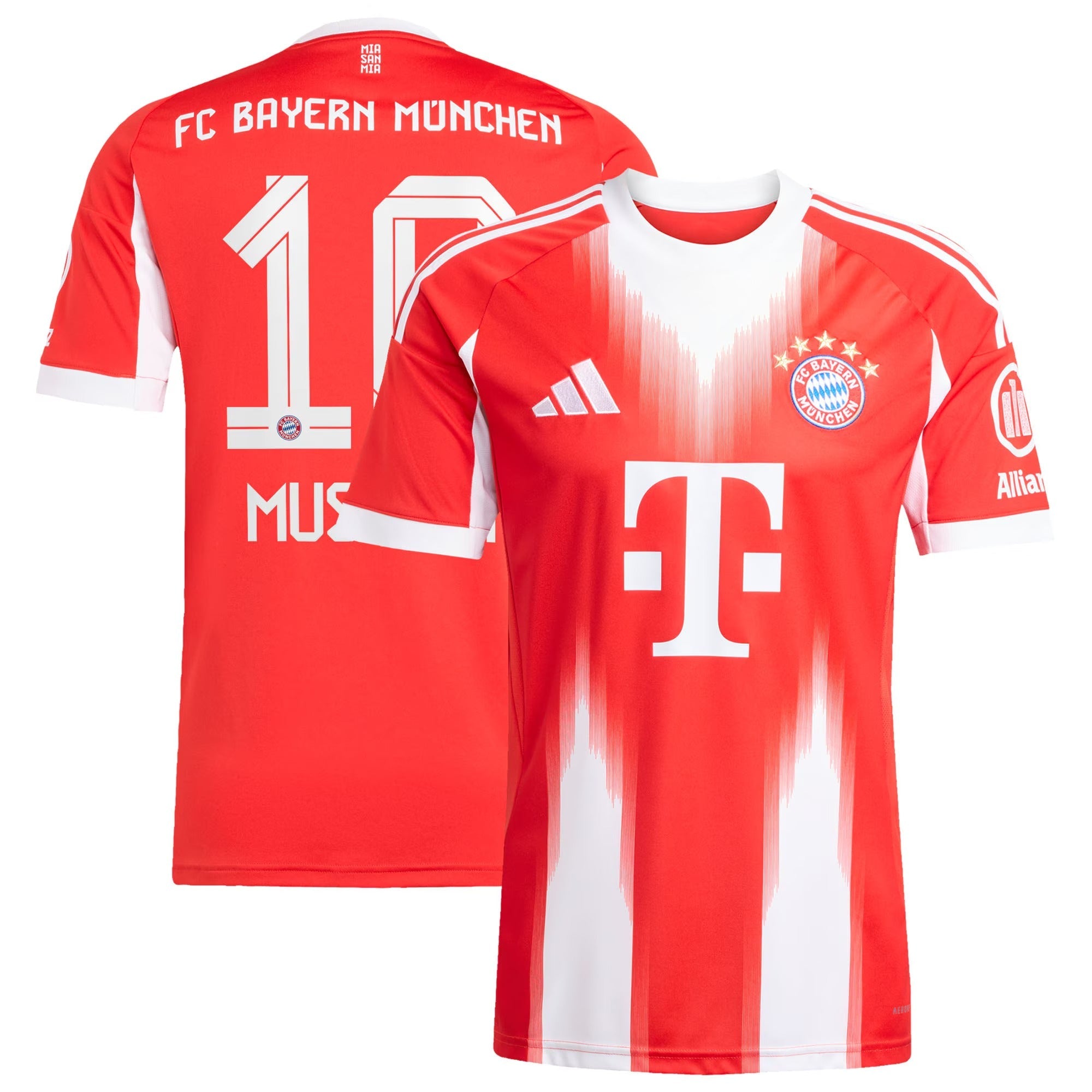 Jamal Musiala Bayern Munich adidas Home 2025/26 Player Soccer Shirt - Red