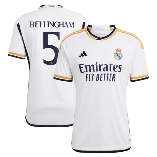Jude Bellingham Real Madrid 2023/24 Home Shirt - White