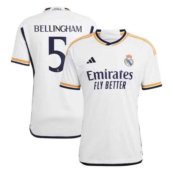 Jude Bellingham Real Madrid Adidas 2023/24 Home Jersey - White