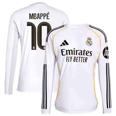 Kylian Mbappé Real Madrid adidas 2025/26 Home Player Soccer Shirt - White