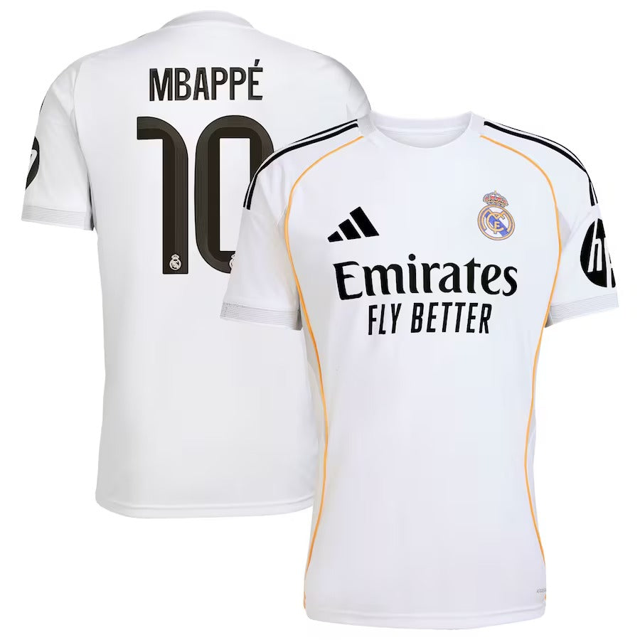 Kylian Mbappé Real Madrid adidas 2025/26 Home Player Soccer Shirt - White
