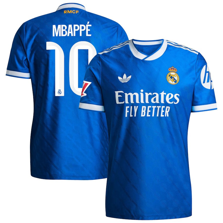 Kylian Mbappé Real Madrid adidas 2025/26 Third Player Soccer Shirt - Blue