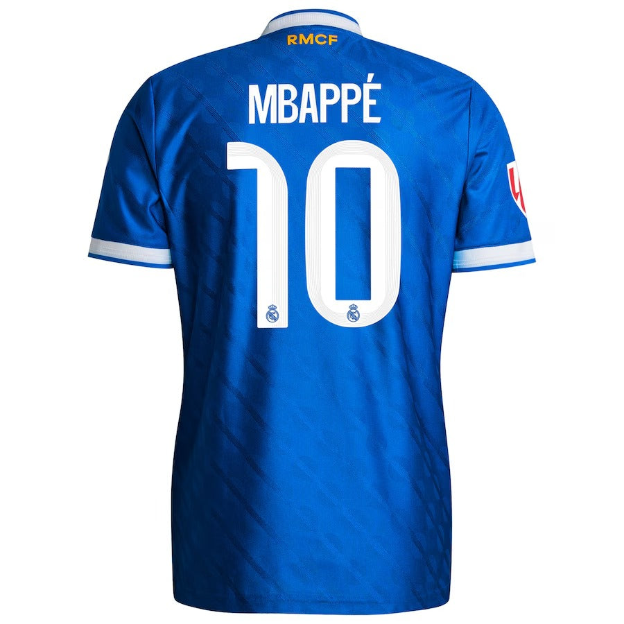 Kylian Mbappé Real Madrid adidas 2025/26 Third Player Soccer Shirt - Blue