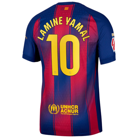 Lamine Yamal 10 Barcelona 2025/26 Home Player Soccer Shirt - Blue